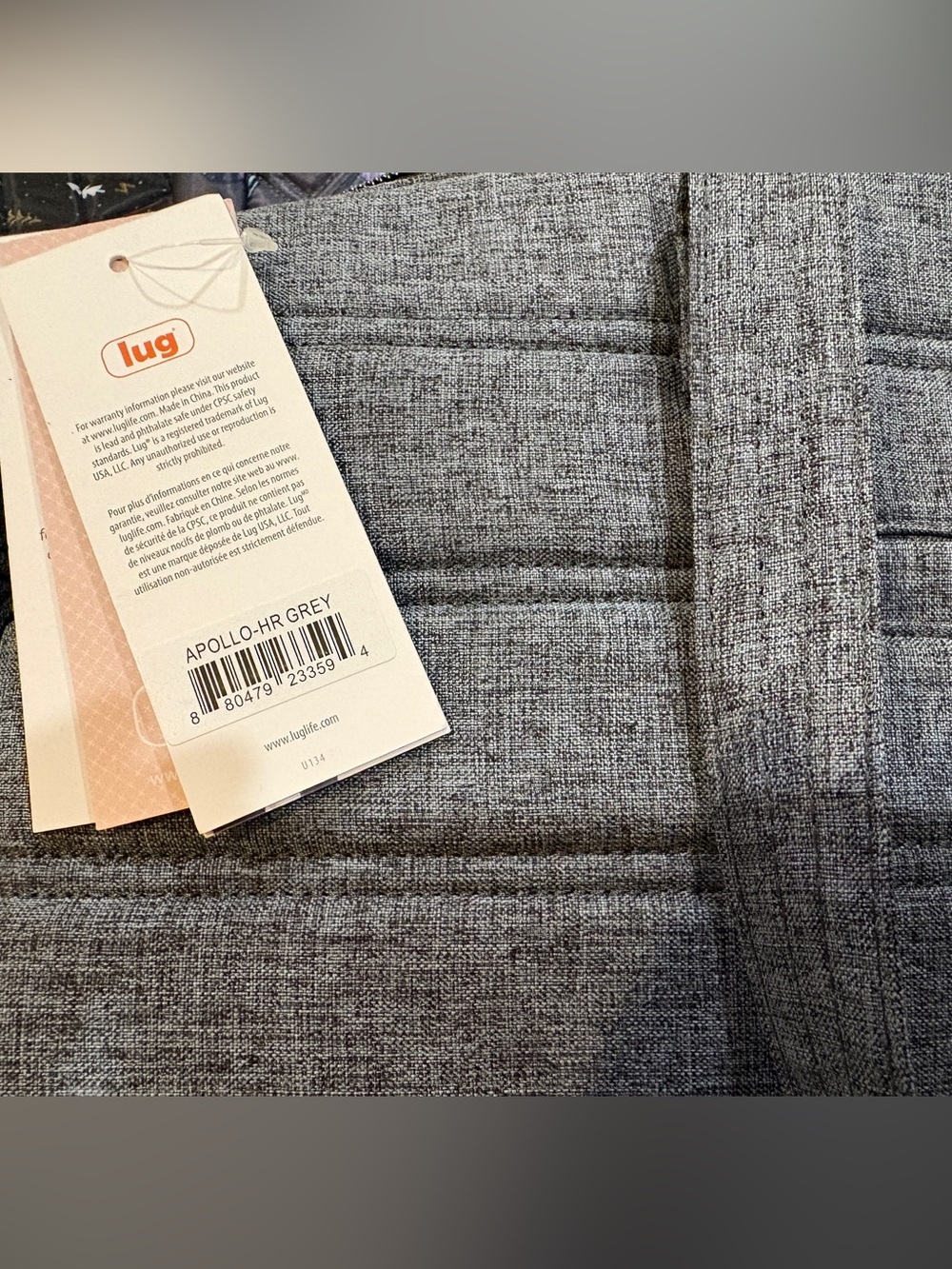 Lug Apollo Tote (discontinued). Heather Grey. NWT - Picture 9 of 16